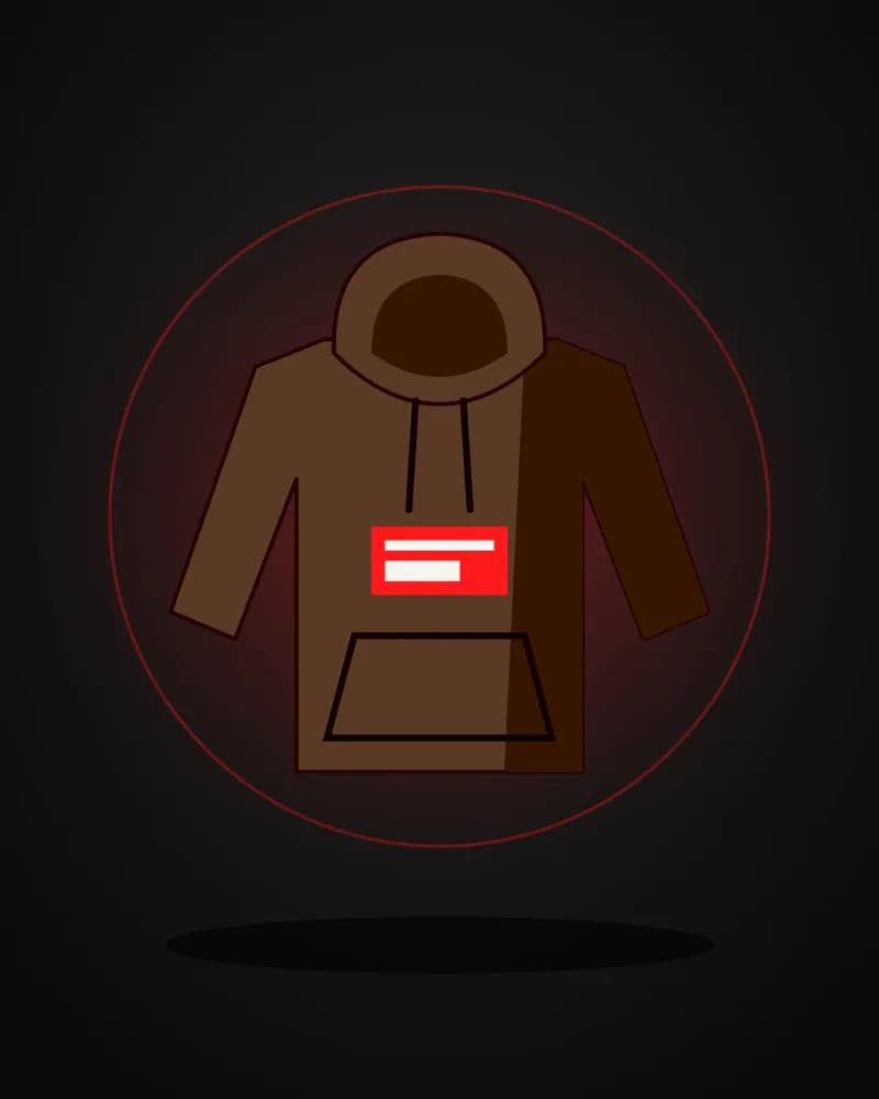 Hoodie Boxy Noche Roja